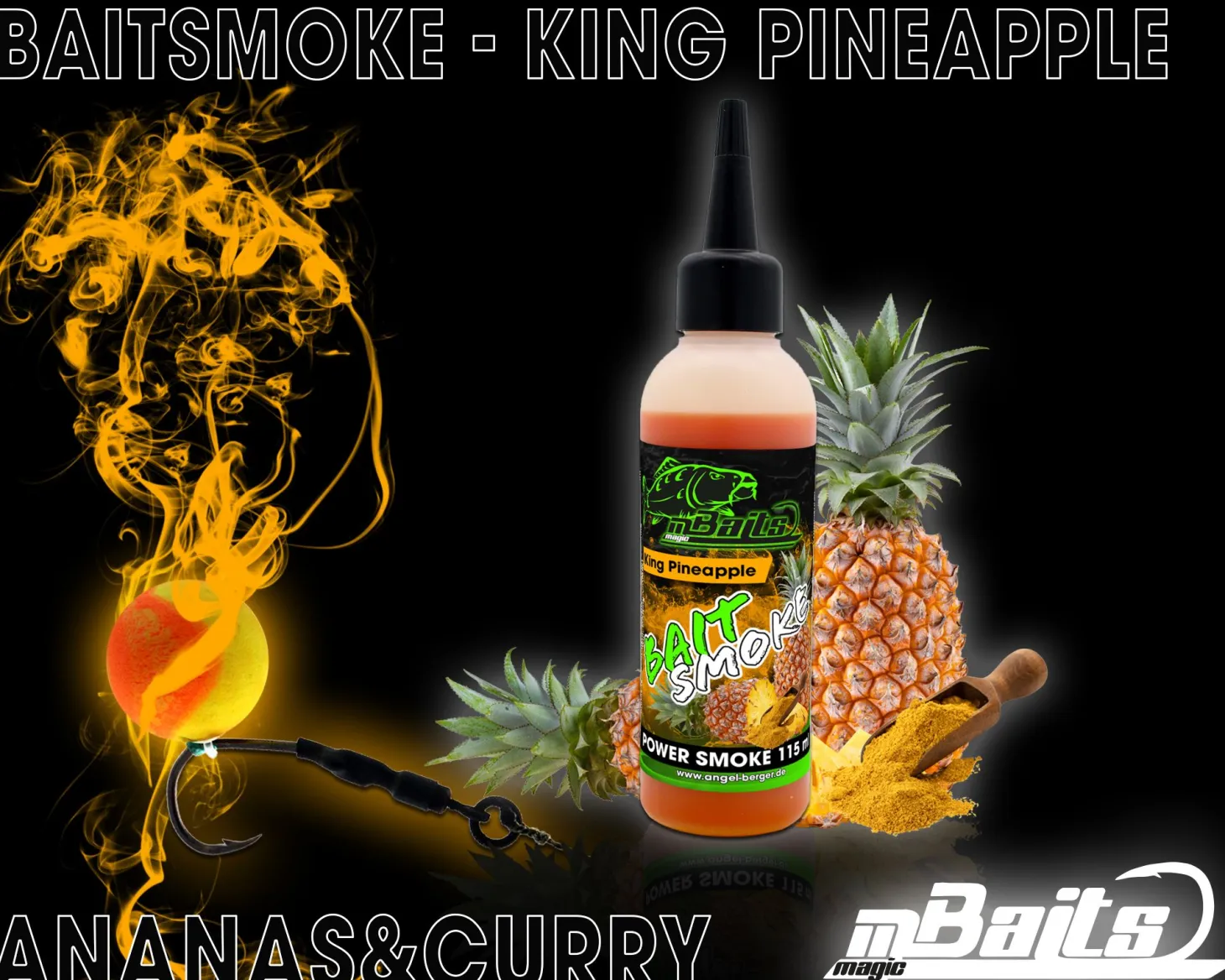 Magic Baits Power Smoke Baitsmoke King Pineapple Bait Smoke Lockstoff Booster Liquid Boilie Dip Lockstoffe / Flüssiglockstoffe