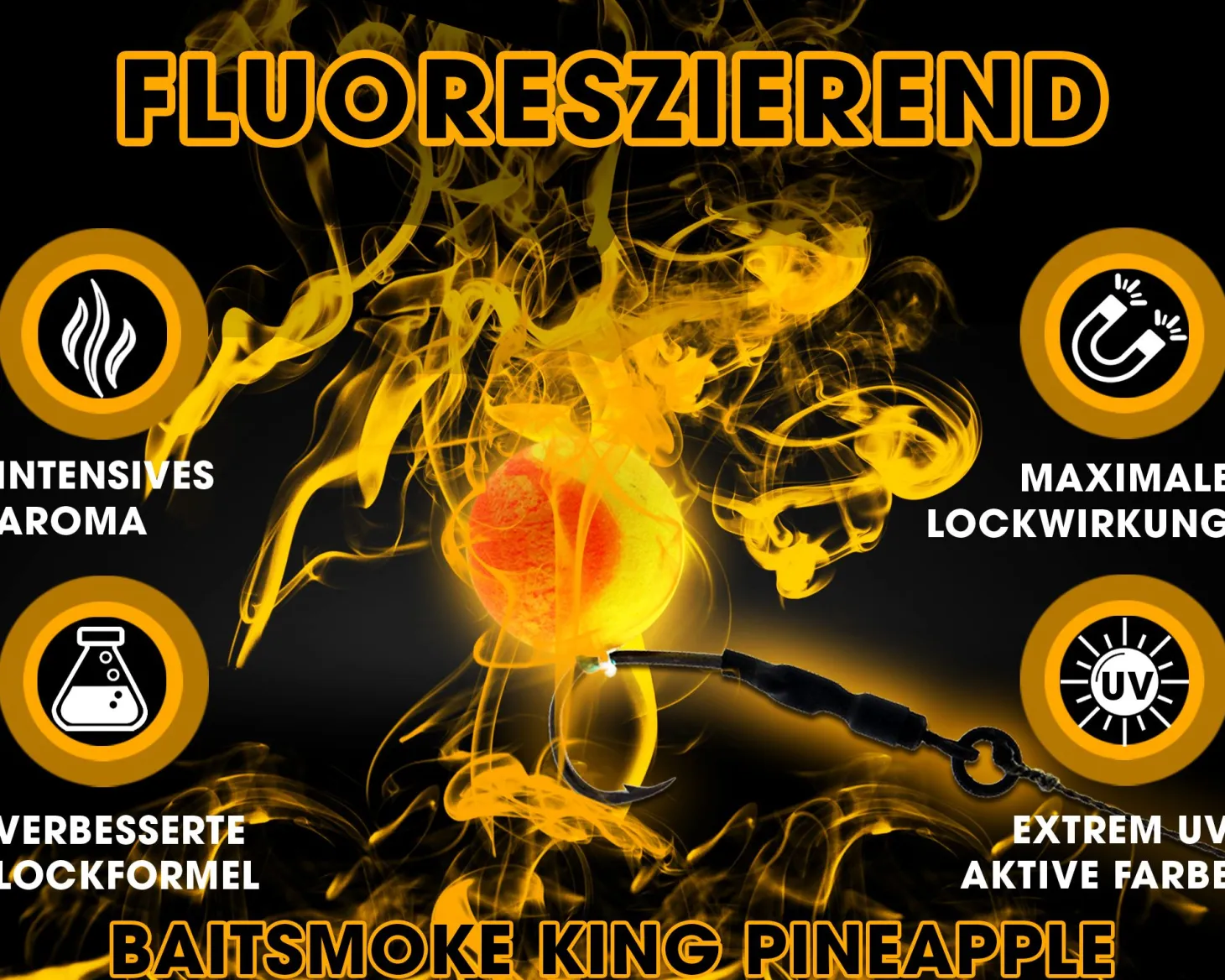 Magic Baits Power Smoke Baitsmoke King Pineapple Bait Smoke Lockstoff Booster Liquid Boilie Dip Lockstoffe / Flüssiglockstoffe