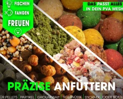 Magic Baits PVA Mesh 35 mm Funnel Web System wasserlösliches Netzmaterial zum Karpfenangeln Karpfen PVA