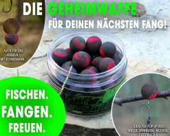 Magic Baits Red Garlic Two Tone Pop Ups 16mm Boilies Premium Range  Futtermittel