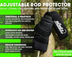 Magic Baits Rod Protector Adjustable Neopren Rutenschutz verstellbar Rutenband Rutenschoner Rutensocke Schutz für Angelruten Angelzubehör