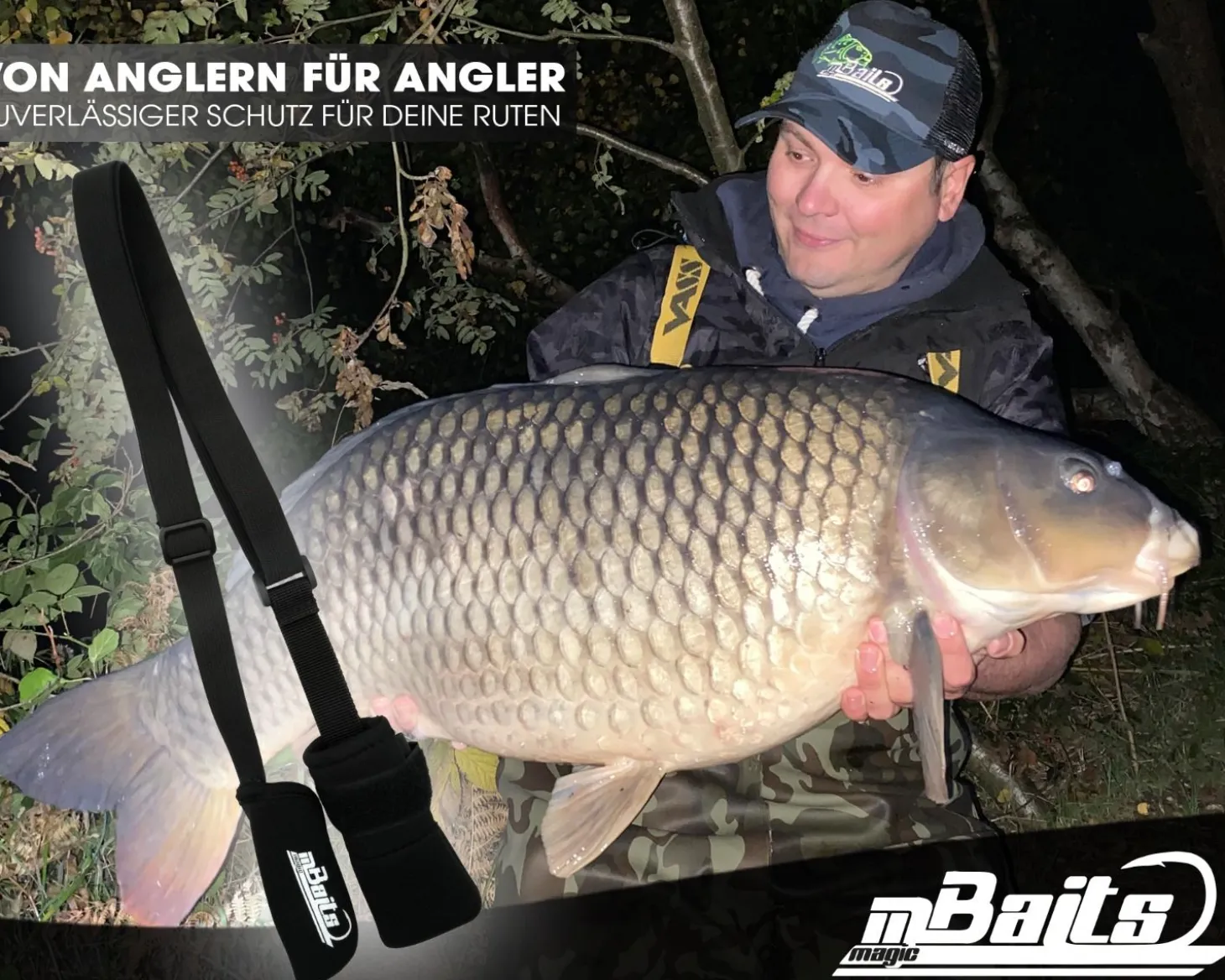 Magic Baits Rod Protector Adjustable Neopren Rutenschutz verstellbar Rutenband Rutenschoner Rutensocke Schutz für Angelruten Angelzubehör