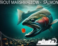 Magic Baits Trout Marshmallow Forellenköder schwimmend Forellenteig Angelköder Forelle Trout Bait-Salmon / Orange Futtermittel