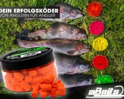 Magic Baits Trout Marshmallow Forellenköder schwimmend Forellenteig Angelköder Forelle Trout Bait-Salmon / Orange Futtermittel