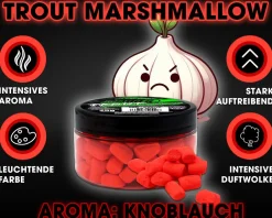 Magic Baits Trout Marshmallow Forellenköder schwimmend Forellenteig Angelköder Forelle Trout Bait-Garlic / Red Futtermittel