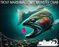 Magic Baits Trout Marshmallow Forellenköder schwimmend Forellenteig Angelköder Forelle Trout Bait-Monster Crab / Pink Futtermittel