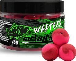 Magic Baits Two Tone Wafters Red Garlic Half Ups Half Pop Up Half Hookbait schwerelos Karpfenköder Boilie Futtermittel