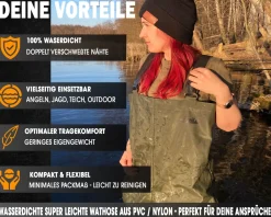 Magic Baits Wathose  Wader Watstiefel Watbekleidung PVC Nylon Wasserdicht Anglerhose  Angelkleidung