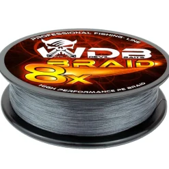 Wild Devil Baits 8 Braid Grey 150m geflochtene Angelschnur Angelschnur