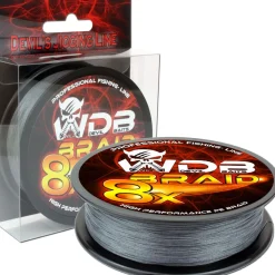 Wild Devil Baits 8 Braid Grey 300m geflochtene Angelschnur Angelschnur