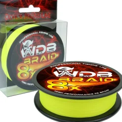 Wild Devil Baits 8 Braid Yellow 150m geflochtene Angelschnur  Angelschnur