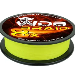 Wild Devil Baits 8 Braid Yellow 150m geflochtene Angelschnur  Angelschnur