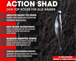 Wild Devil Baits Action Shad Natural Perch Gummifisch Kunstköder Softlure Gummiköder Hecht Barsch Zander Angelköder Raubfischköder Angelköder
