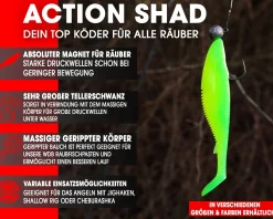 Wild Devil Baits Action Shad Green Flash Gummifisch Kunstköder Softlure Gummiköder Hecht Barsch Zander Angelköder Raubfischköder Angelköder