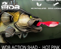 Wild Devil Baits Action Shad Hot Pink Gummifisch Kunstköder Softlure Gummiköder Hecht Barsch Zander Angelköder Raubfischköder Angelköder