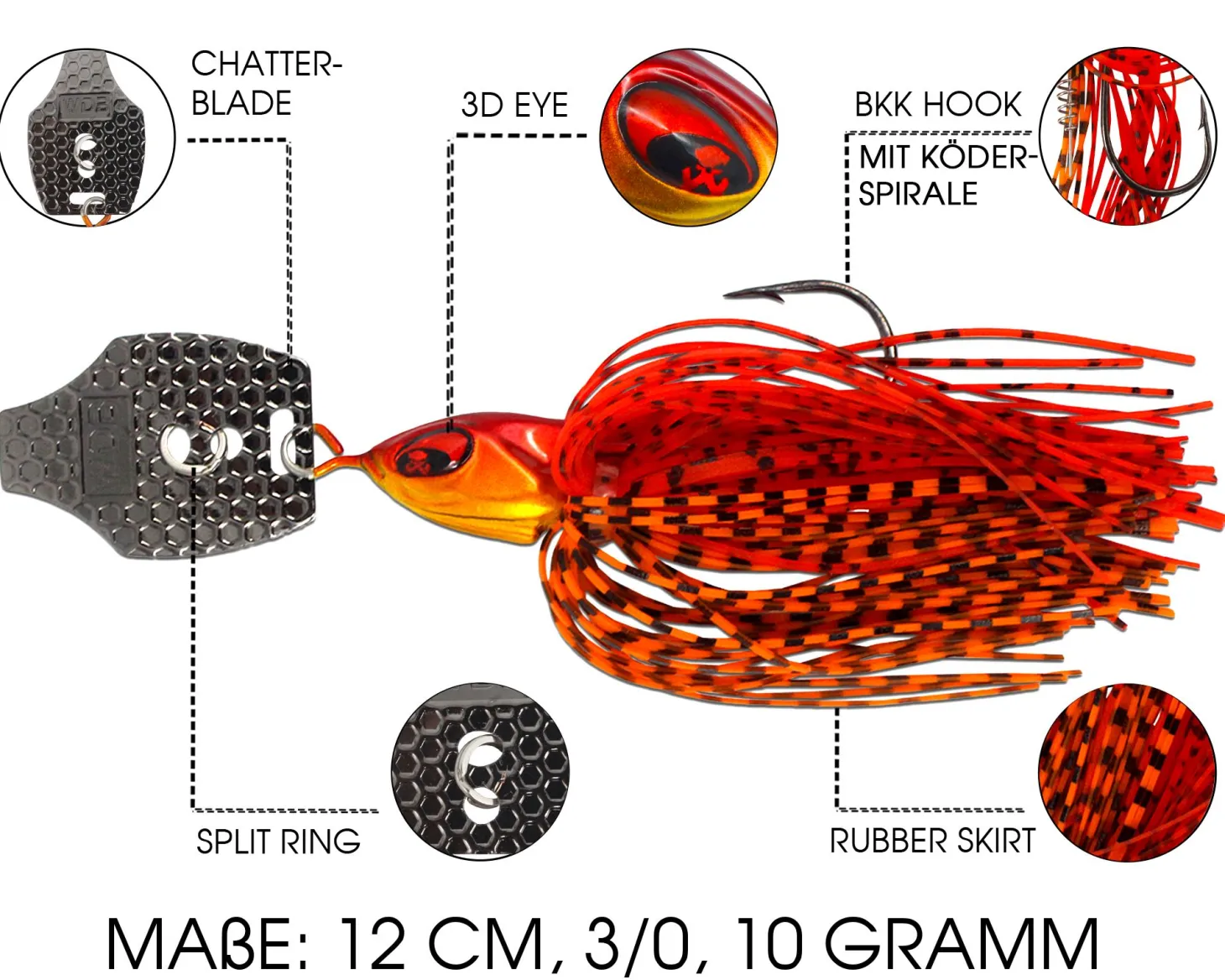 Wild Devil Baits Blade Jig Purple Chartreuse Chatterbait Spinnköder Chatter Bait Kunstköder Barsch Hecht Zander Angelköder