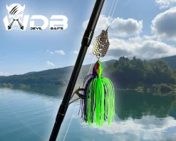 Wild Devil Baits Blade Jig Purple Chartreuse Chatterbait Spinnköder Chatter Bait Kunstköder Barsch Hecht Zander Angelköder