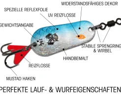 Wild Devil Baits Blinker Roach Raubfisch Köder Spoon Löffelblinker Kunstköder Angelköder
