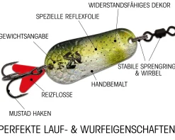 Wild Devil Baits Blinker Raubfisch Köder Spoon Löffelblinker Kunstköder Angelköder