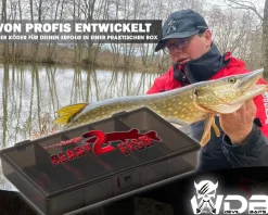 Wild Devil Baits Blinkersortiment Hecht in Box Pike Blinker Kunstköder Set Löffelblinker Spoon Angelköder