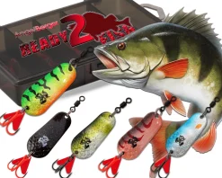 Wild Devil Baits Blinkersortiment Barsch in Box Perch Blinker Kunstköder Set Löffelblinker Spoon Blinker
