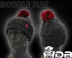 Wild Devil Baits Bobble Hat Unisex Bommelmütze Beanie Fishing Hat Wintermütze Angeln Weich Warm Strickmütze Angelmütze Angelkleidung