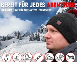 Wild Devil Baits Bobble Hat Unisex Bommelmütze Beanie Fishing Hat Wintermütze Angeln Weich Warm Strickmütze Angelmütze Angelkleidung