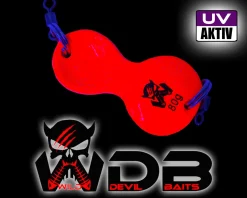 Wild Devil Baits Buttlöffel Rig UV Red Butt Lure with Rig  Angelköder