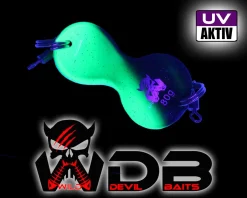 Wild Devil Baits Buttlöffel Rig Atom Black Butt Lure with Rig Angelköder