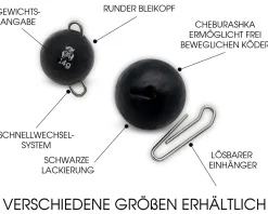Wild Devil Baits Cheburashka Flex Heads Jig Ball  Angelköder