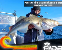 Wild Devil Baits Curly Sand Eel Shad Twister Sandaal Meeres Shad Gummifisch Sandeel Meeresangeln Gummiköder Angelköder