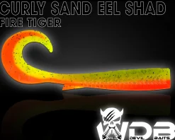 Wild Devil Baits Curly Sand Eel Shad Twister Sandaal Meeres Shad Gummifisch Sandeel Meeresangeln Gummiköder Angelköder