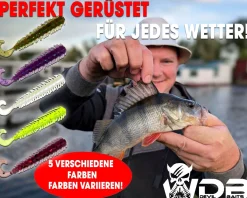 Wild Devil Baits Curly Worm Mix 5cm UL Mini Gummifisch Gummiköder Barsch Forelle Angelköder