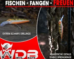 Wild Devil Baits Deep Shad Wobbler Deep Runner Hardbait Kunstköder Raubfisch Köder Angelköder Angelköder