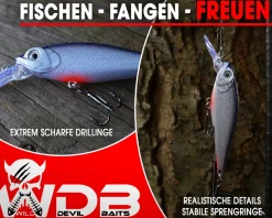 Wild Devil Baits Deep Shad Wobbler Deep Runner Hardbait Kunstköder Raubfisch Köder Angelköder Angelköder