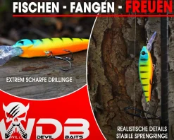 Wild Devil Baits Deep Shad Wobbler Deep Runner Hardbait Kunstköder Raubfisch Köder Angelköder Angelköder