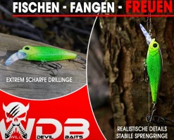 Wild Devil Baits Deep Shad Wobbler Deep Runner Hardbait Kunstköder Raubfisch Köder Angelköder Angelköder