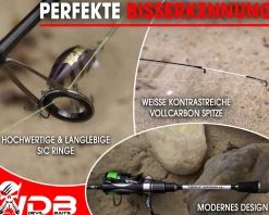 Wild Devil Baits Devil Stick Trout Spoon UL 1,90m 1-6G Ultra Light Spinnrute Solid Tip UL Angelrute Vollcarbon Spitze Barschrute Forellenrute  Angelruten