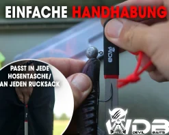 Wild Devil Baits Diamond Hook Sharpener Doppelseitiger Diamant Hakenschärfer Hakenfeile Angelhaken Schärfer  Werkzeug - Messer - Zubehör