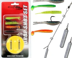 Wild Devil Baits Drop Shot Set Dropshot Monatage Ready2Fish Gummifische Barsch Sortimente