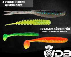 Wild Devil Baits Drop Shot Set Dropshot Monatage Ready2Fish Gummifische Barsch Sortimente