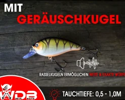 Wild Devil Baits Fat Crank Wobbler Hardbait Crankbait Kunstköder Raubfisch Köder Barsch Hecht Zander Wobbler