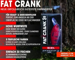 Wild Devil Baits Fat Crank Wobbler Hardbait Crankbait Kunstköder Raubfisch Köder Barsch Hecht Zander Wobbler