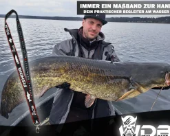 Wild Devil Baits Fishing Lanyard mit Massband Schlüselband mit Measure Scale Umhängeband mit Karabiner Werkzeug Angelzubehör