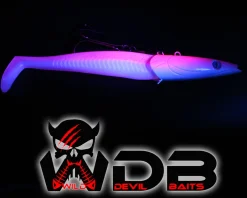 Wild Devil Baits Giant Sand Eel 286g Sandaal Meeres Shad Gummifisch -Hot Pink-286g Angelköder