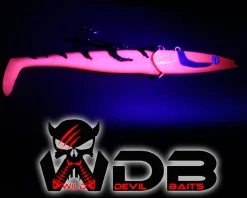 Wild Devil Baits Giant Sand Eel 286g Sandaal Meeres Shad Gummifisch -Red Devil-286g Angelköder