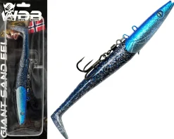 Wild Devil Baits Giant Sand Eel 286g Sandaal Meeres Shad Gummifisch -Blue Hering-286g Angelköder