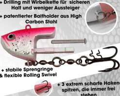 Wild Devil Baits Giant Sea Shad Dorsch Heilbutt Seelachs Köder Meeresangeln Angelköder