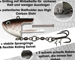Wild Devil Baits Giant Sea Shad Dorsch Heilbutt Seelachs Köder Meeresangeln Angelköder