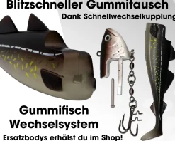 Wild Devil Baits Giant Sea Shad Dorsch Heilbutt Seelachs Köder Meeresangeln Angelköder